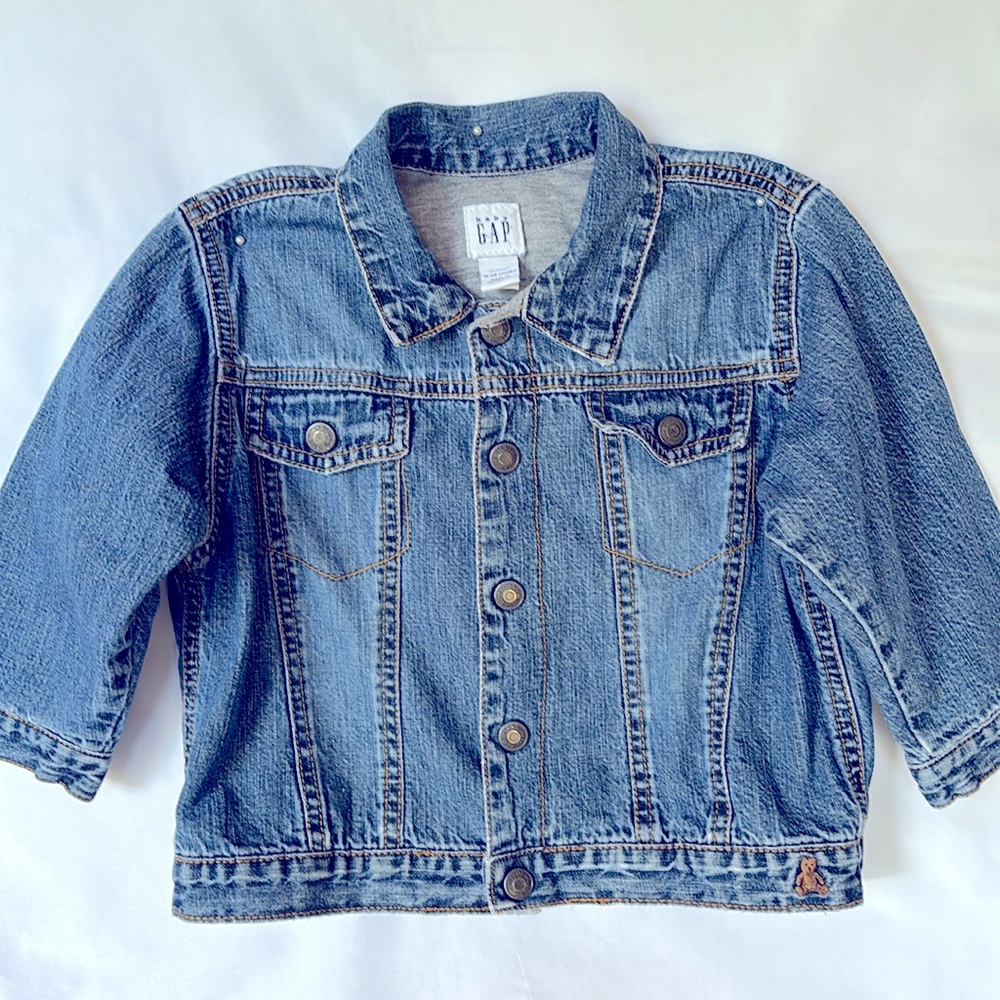 VINTAGE 2003 LIKE NEW !! BABY GAP INFANT DENIM JACKET 18-24 MONTHS - Picture 3 of 11